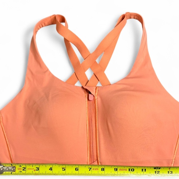 Lululemon Energy Bra High Support Zip Front Coral Kiss 34C NWOT - Picture 3 of 5